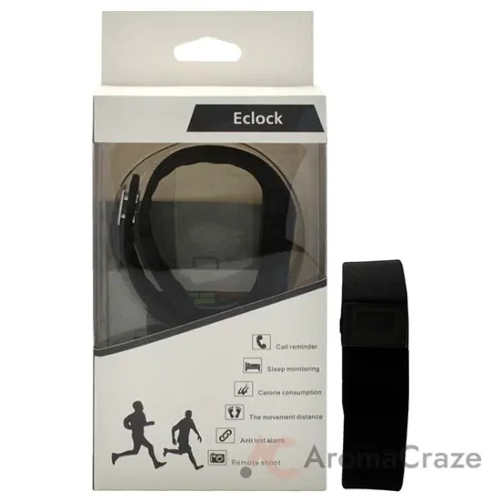 Picture of EK-H6 Health Sports Silicone Bracelet - Black by Eclock for Unisex - 1 Pc Bracelet