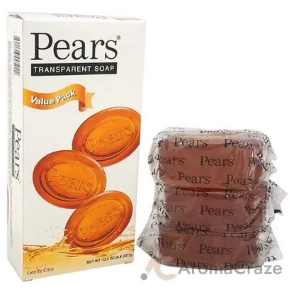 Picture of Pure and Gentle with Glycerin and  Natural Oils - Amber by Pears for Unisex - 3 x 4.4 oz Bar Soap