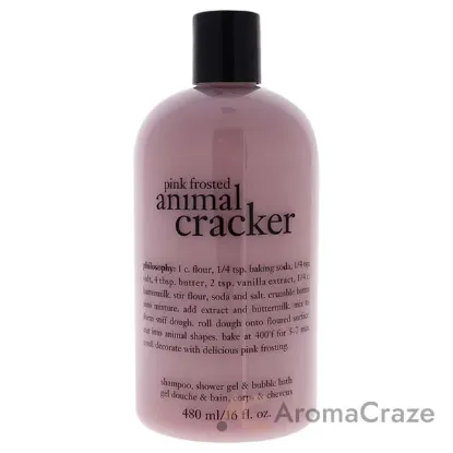 Picture of Pink Frosted Animal Cracker by Philosophy for Unisex - 16 oz Shower Gel