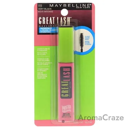Picture of Great Lash Waterproof Mascara - 111 Very Black by Maybelline for Women - 0.43 oz Mascara
