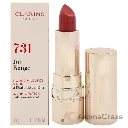 Picture of Joli Rouge Satin Lipstick - 731 Rose Berry by Clarins for Women - 0.1 oz Lipstick (Refillable)