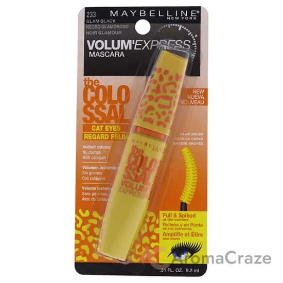 Picture of The Colossal VolumExpress Cat Eyes Mascara - 233 Glam Black by Maybelline for Women - 0.31 oz Mascara