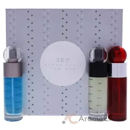 Picture of 360 by Perry Ellis for Men - 3 Pc Gift Set 1oz 360 EDT Spray, 1oz 360 Red EDT Spray, 1oz Reserve EDT Spray