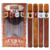 Picture of Cuba by Cuba for Men - 4 Pc Gift Set 1.17oz Cuba Gold, 1.17oz Cuba Blue, 1.17oz Cuba Red, 1.17oz Cuba Orange