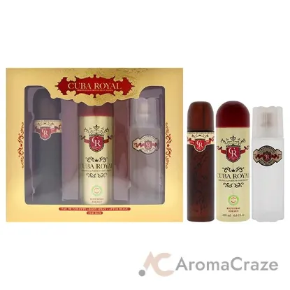 Picture of Cuba Royal by Cuba for Men - 3 Pc Gift Set 3.3oz EDT Spray, 6.6oz Body Spray, 3.3oz After Shave