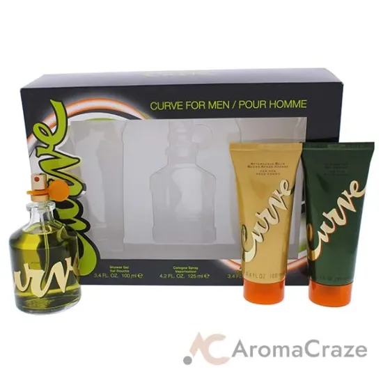 Picture of Curve by Liz Claiborne for Men - 3 Pc Gift Set 4.2oz Cologne Spray, 3.4oz Aftershave Balm, 3.4oz Showe Gel