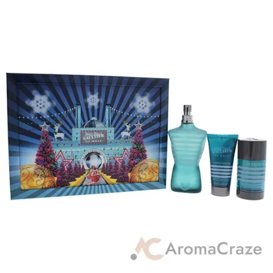 Picture of Le Male by Jean Paul Gaultier for Men - 3 Pc Gift Set 4.2oz EDT Spray, 1.6oz Soothing After Shave Balm, 2.6oz Alcohol-Free Deodorant Stick