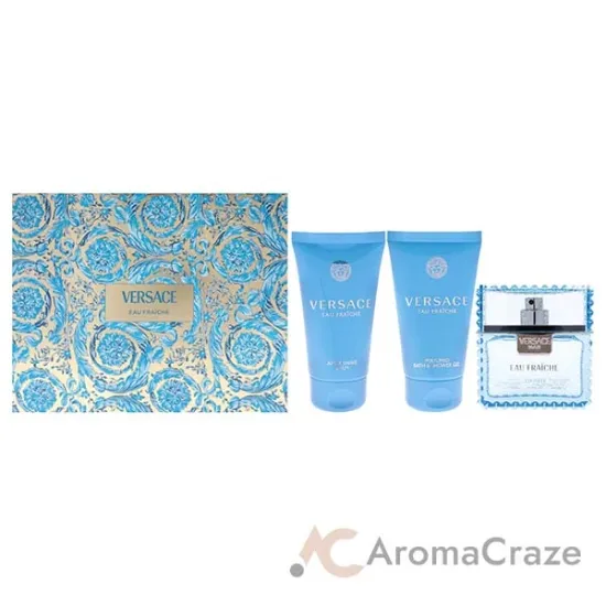 Picture of Versace Eau Fraiche by Versace for Men - 3 Pc Gift Set 1.7oz EDT Spray, 1.7oz Bath and Shower Gel, 1.7oz After Shave Balm