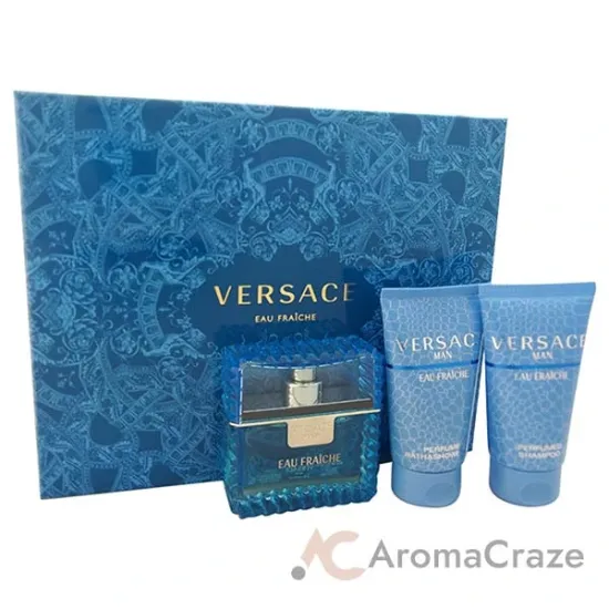 Picture of Versace Man Eau Fraiche by Versace for Men - 3 Pc Gift Set 1.7oz EDT Spray, 1.7oz Perfumed Bath and Shower Gel, 1.7oz Perfumed Shampoo