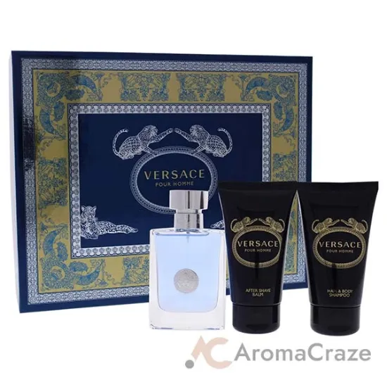 Picture of Versace Pour Homme by Versace for Men - 3 Pc Gift Set 1.7oz EDT Spray, 1.7oz Hair and Body Shampoo, 1.7oz After Shave Balm