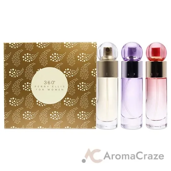Picture of 360 by Perry Ellis for Women - 3 Pc Gift Set 1oz EDT Spray, 1oz Coral EDP Spray, 1oz Purple EDP Spray