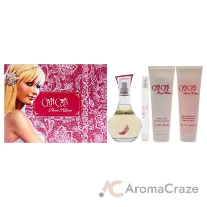 Picture of Can Can by Paris Hilton for Women - 4 Pc Gift Set 3.4oz EDP Spray, 0.34oz EDP Spray, 3oz Body Lotion, 3oz Bath and Shower Gel
