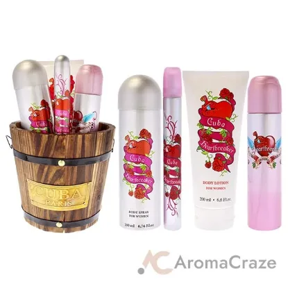 Picture of Cuba Heartbreaker by Cuba for Women - 4 Pc Gift Set 3.3oz EDP Spray, 1.7oz EDP Spray, 6.6oz Body Spray, 6.6oz Body Splash