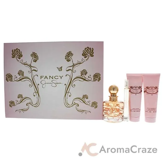 Picture of Fancy by Jessica Simpson for Women - 4 Pc Gift Set 3.4oz EDP Spray, 0.34oz EDP Spray, 3oz Body Lotion, 3oz Bath and Shower Gel