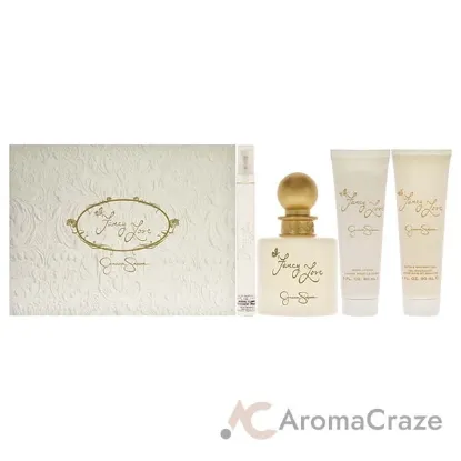 Picture of Fancy Love by Jessica Simpson for Women - 4 Pc Gift Set 3.4oz EDP Spray, 0.34oz EDP Mini Spray, 3oz Body Lotion, 3oz Bath and Shower Gel