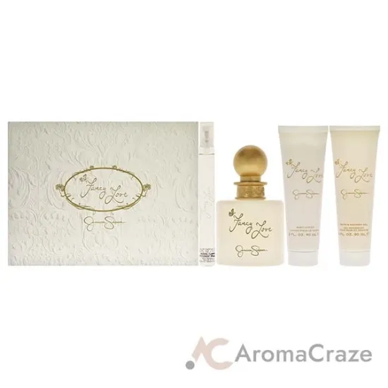 Picture of Fancy Love by Jessica Simpson for Women - 4 Pc Gift Set 3.4oz EDP Spray, 0.34oz EDP Mini Spray, 3oz Body Lotion, 3oz Bath and Shower Gel