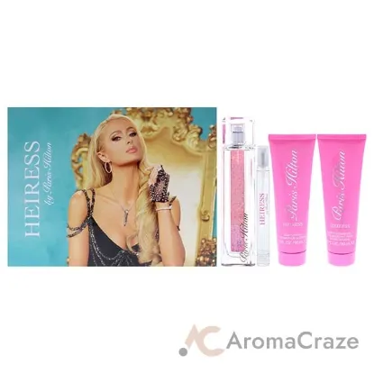 Picture of Heiress by Paris Hilton for Women - 4 Pc Gift Set 3.4oz EDP Spray, 0.34oz EDP Spray, 3oz Body Lotion, 3oz Bath and Shower Gel