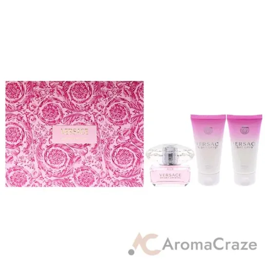 Picture of Versace Bright Crystal by Versace for Women - 3 Pc Gift Set 1.7oz EDT Spray, 1.7oz Perfumed Bath and Shower Gel, 1.7oz Perfumed Body Lotion