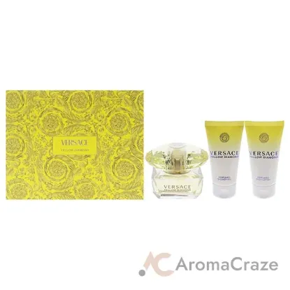 Picture of Versace Yellow Diamond by Versace for Women - 3 Pc Gift Set 1.7oz EDT Spray, 1.7oz Perfumed Shower Gel, 1.7oz Perfumed Body Lotion