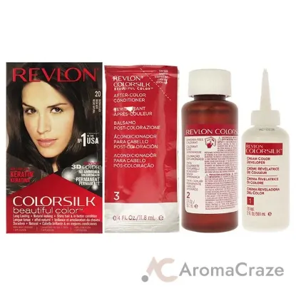 Picture of Colorsilk Beautiful Color - 20 Brown Black 2N by Revlon for Unisex - 1 Application Hair Color