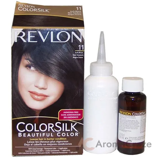 Picture of Colorsilk Beautiful Color - 11 Soft Black by Revlon for Unisex - 1 Application Hair Color