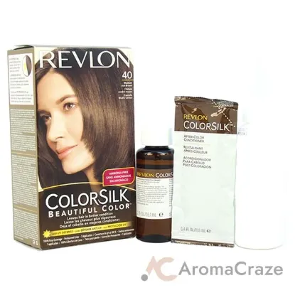 Picture of Colorsilk Beautiful Color - 40 Medium Ash Brown by Revlon for Unisex - 1 Application Hair Color