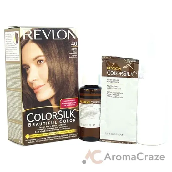 Picture of Colorsilk Beautiful Color - 40 Medium Ash Brown by Revlon for Unisex - 1 Application Hair Color