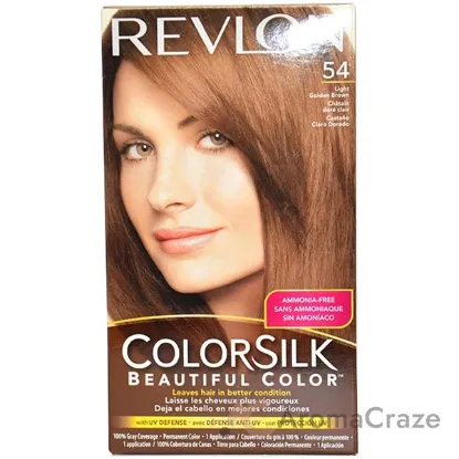 Picture of Colorsilk Beautiful Color - 54 Light Golden Brown by Revlon for Unisex - 1 Application Hair Color