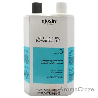 Picture of System 3 Duo by Nioxin for Unisex - 2 x 33.8 oz Shampoo, Conditioner