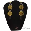 Picture of Triumph Earrings in 18k Gold And Gunmetal Plated by Laruicci for Women - 1 Pair Earrings