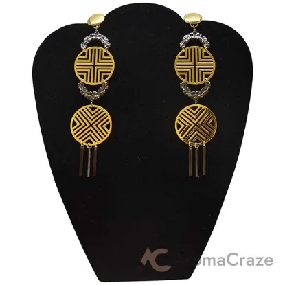 Picture of Triumph Earrings in 18k Gold And Gunmetal Plated by Laruicci for Women - 1 Pair Earrings