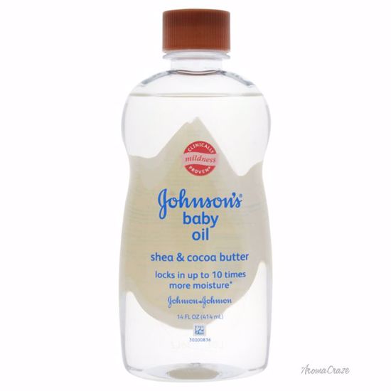 Johnson & Johnson Baby Oil, Shea and Cocoa Butter Oil for Ki