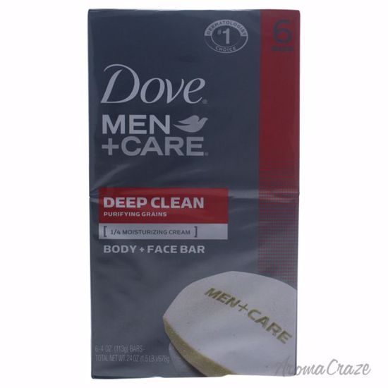 Dove Deep Clean Body and Face Bar for Men 6 x 4 oz