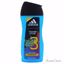 Adidas 3-in-1 Team Menthol Energising Shower Gel for Men 8.4