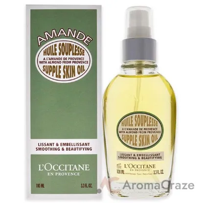 Picture of Almond Supple Skin Oil by LOccitane for Unisex - 3.4 oz Body Oil