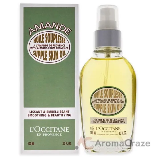 Picture of Almond Supple Skin Oil by LOccitane for Unisex - 3.4 oz Body Oil
