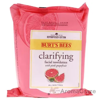 Picture of Facial Cleansing Towelettes - Pink Grapefruit by Burts Bees for Unisex - 30 Count Towelettes