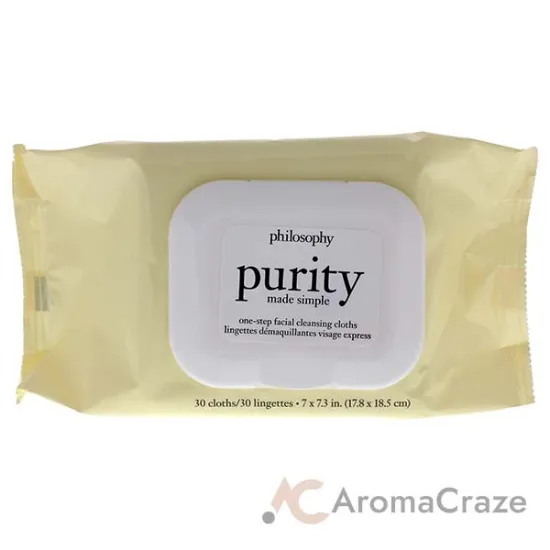 Picture of Purity Made Simple One Step Facial Cleansing Cloths by Philosophy for Unisex - 30 Count Wipes