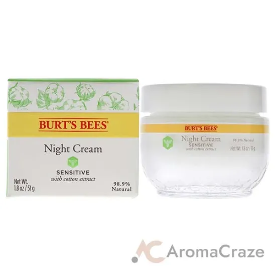 Picture of Sensitive Night Cream by Burts Bees for Unisex - 1.8 oz Cream