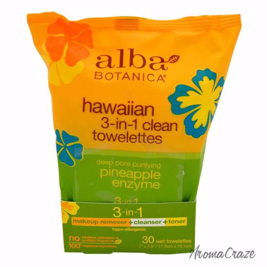 Alba Botanica Hawaiian 3-in-1 Clean Towelettes Pineapple Enz