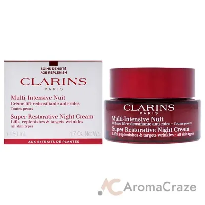 Picture of Super Restorative Night Cream - All Skin Types by Clarins for Unisex - 1.7 oz Cream
