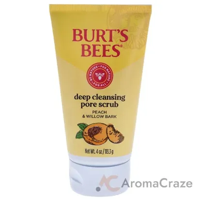 Picture of Peach and Willow Bark Deep Pore Scrub by Burts Bees for Women - 4 oz Scrub