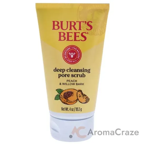 Picture of Peach and Willow Bark Deep Pore Scrub by Burts Bees for Women - 4 oz Scrub