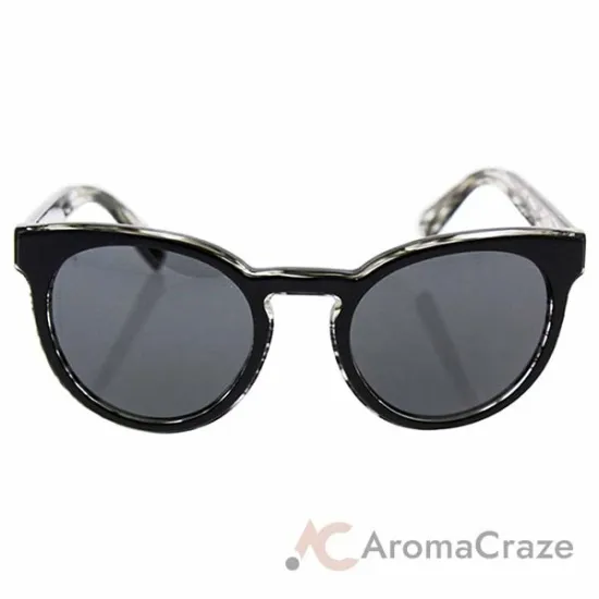 Picture of Dolce and Gabbana DG 4285 3056-87 - Top Black On Striped-Grey by Dolce and Gabbana for Men - 51-21-140 mm Sunglasses