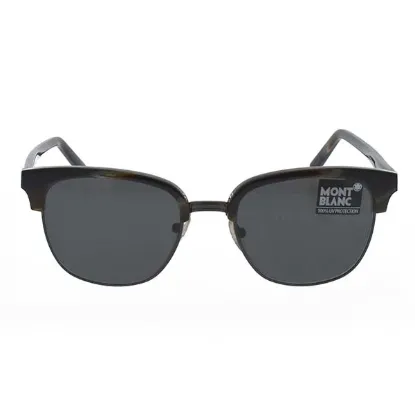 Picture of Mont Blanc MB515S 50A - Dark Brown-Smoke by Mont Blanc for Men - 53-19-145 mm Sunglasses