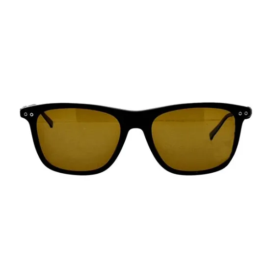 Picture of Mont Blanc MB600S 01M - Shiny Black-Roviex Brown Polarized by Mont Blanc for Men - 55-18-145 mm Sunglasses
