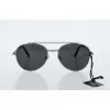 Picture of Mont Blanc MB605S 16D - Shiny Palladium-Smoke Polarized by Mont Blanc for Men - 56-18-145 mm Sunglasses