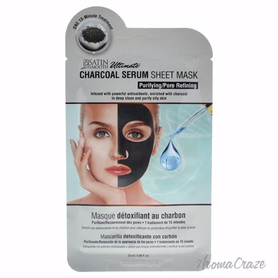 Satin Smooth Charcoal Serum Sheet Mask Unisex 0.84 oz