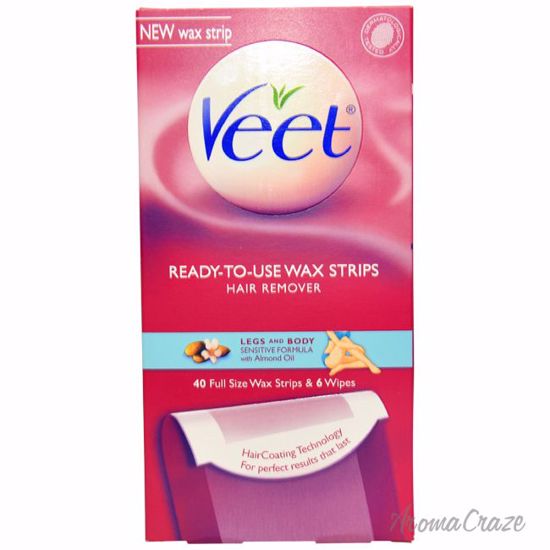 Veet Legs & Body Ready To Use Kit 40 Wax Strips, 6 Wipes for