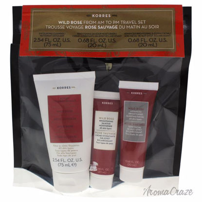 Korres Wild Rose From AM to PM Travel set 2.5oz Exfoliating 